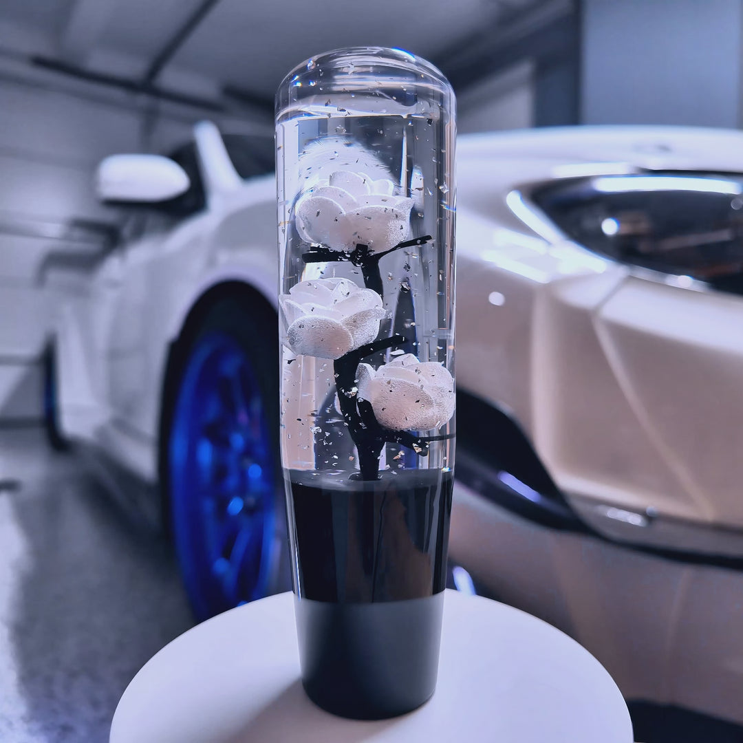 Shift Knob - Sparkling Roses (White)