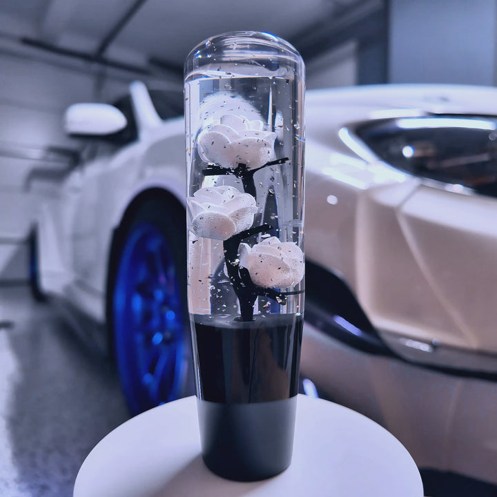 Shift Knob - Sparkling Roses (White)