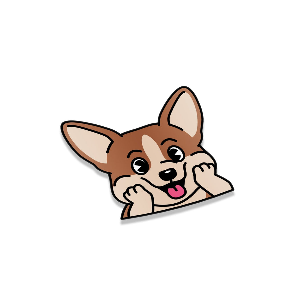 Sticker - Corgi Peeker - Happy Endings - Automotive & Lifestyle Brand
