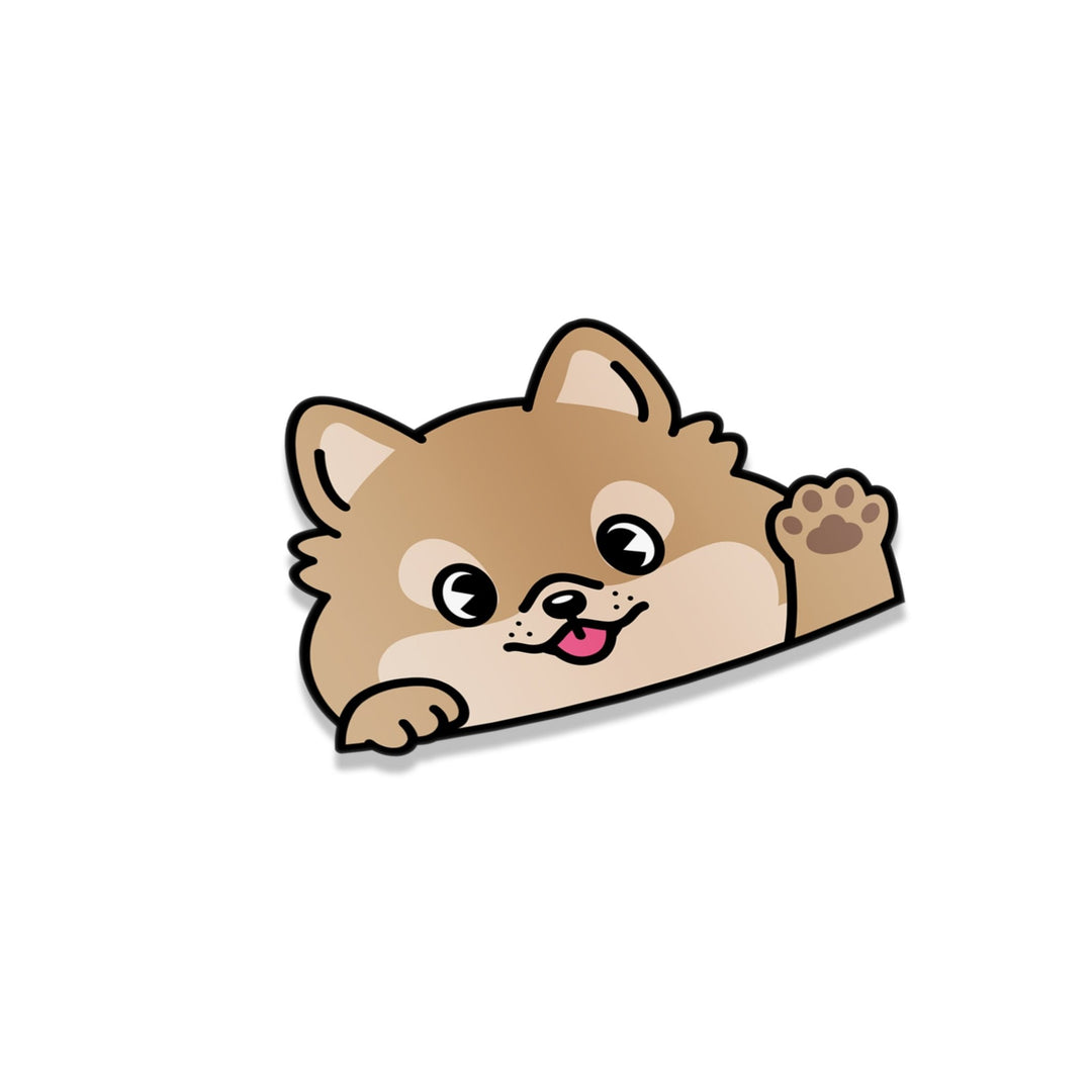 Sticker - Pomeranian Peeker - Happy Endings - Automotive & Lifestyle Brand