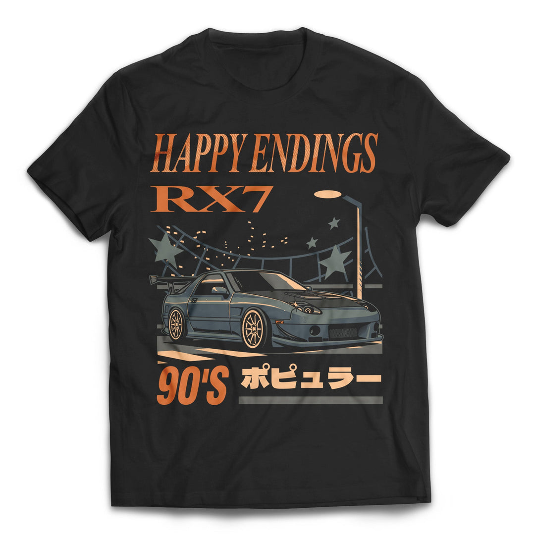 T-shirt - RX7 Legends - Happy Endings - Automotive & Lifestyle Brand