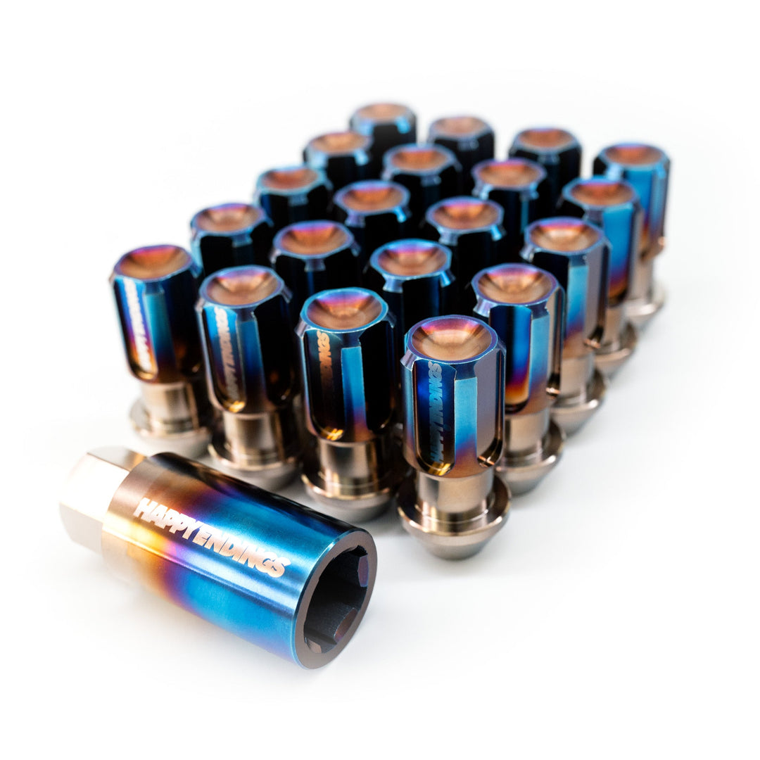 Titanium - Closed Ended Lug Nuts (M12) - Happy Endings - Automotive & Lifestyle Brand
