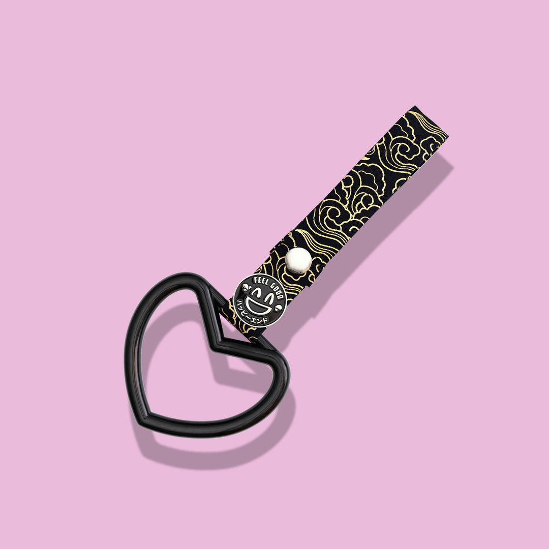 Tsurikawa - Black Heart (Golden Clouds Strap) - Happy Endings - Automotive & Lifestyle Brand