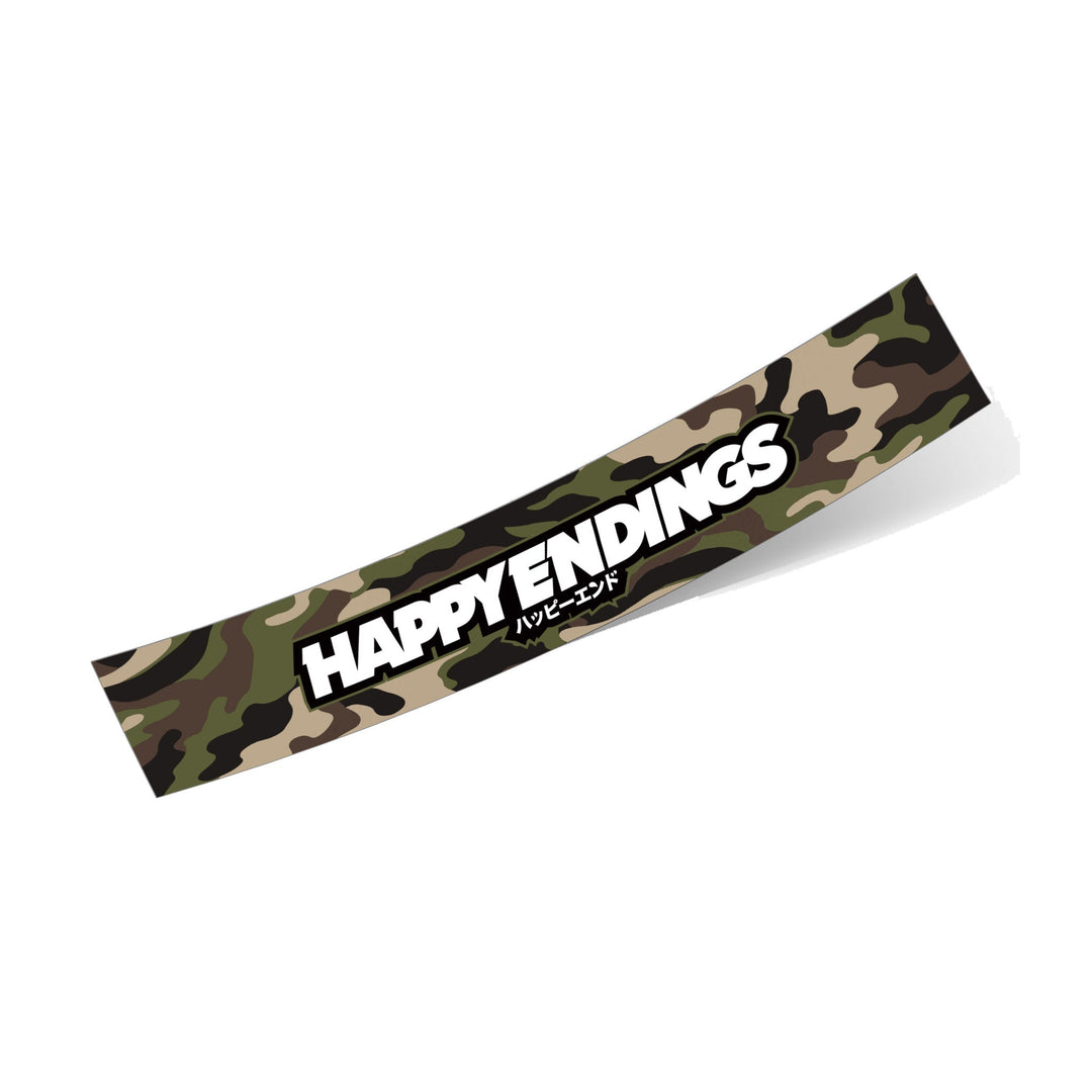 Windshield Banner - Camo Green Edition 60" (Air Release) - Happy Endings - Automotive & Lifestyle Brand