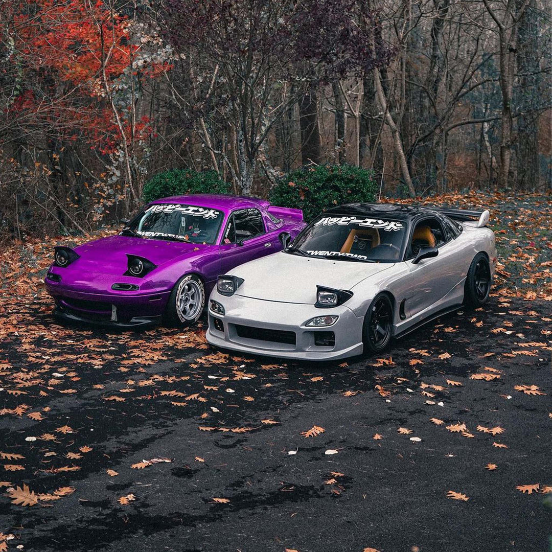 Windshield Banner - Japanese Graffiti 40" - Happy Endings - Automotive & Lifestyle Brand