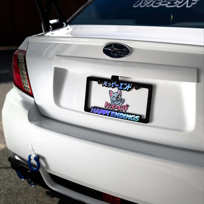 Car License Plate Frames - Happy Endings - Automotive & Lifestyle Brand