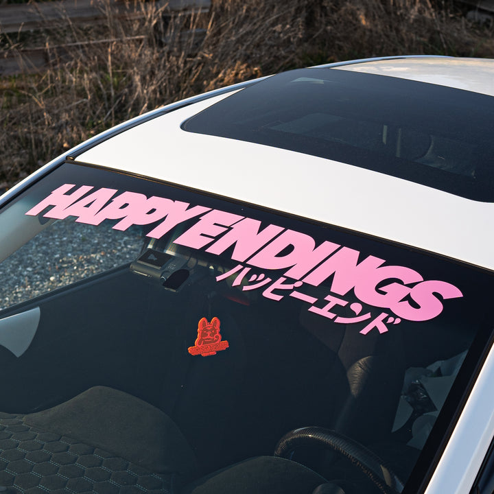 Windshield Banner - She Makes Me Smile 40" - Happy Endings - Automotive & Lifestyle Brand