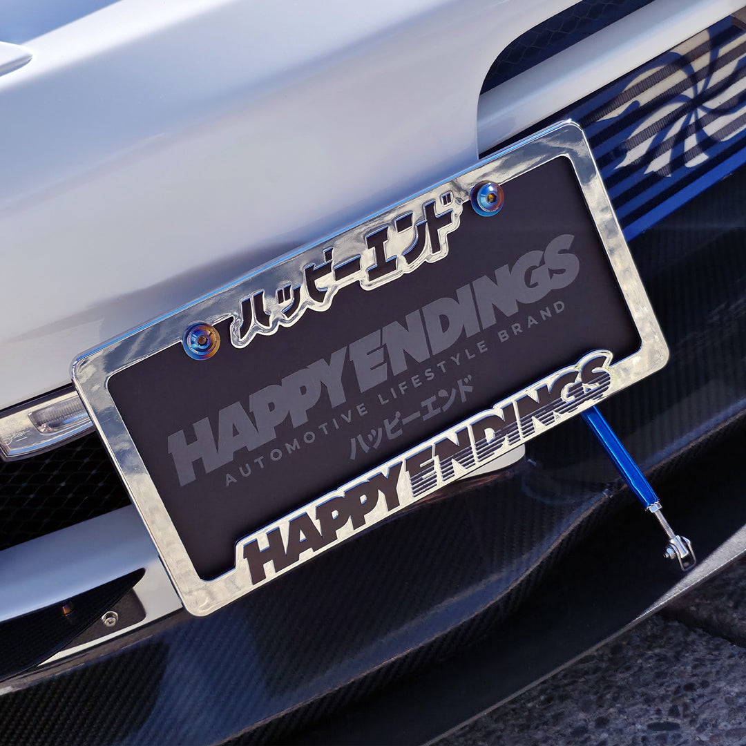 HappyEndings Chrome Car Plate Frame