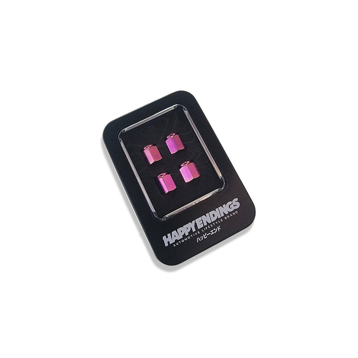 Titanium - Valve Stem Caps - Happy Endings - Automotive & Lifestyle Brand