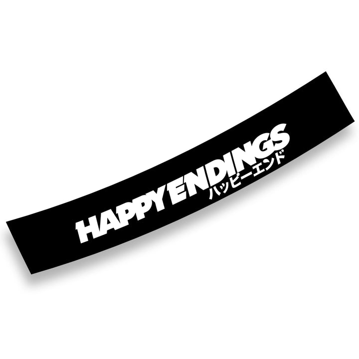 Banner - Block Windshield Edition 60" (Air Release) - Happy Endings - Automotive & Lifestyle Brand