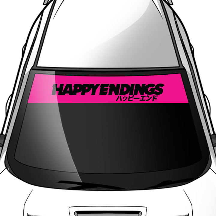 Banner - Block Windshield Edition 60" (Air Release) - Happy Endings - Automotive & Lifestyle Brand