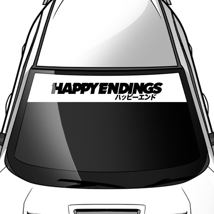 Banner - Block Windshield Edition 60" (Air Release) - Happy Endings - Automotive & Lifestyle Brand