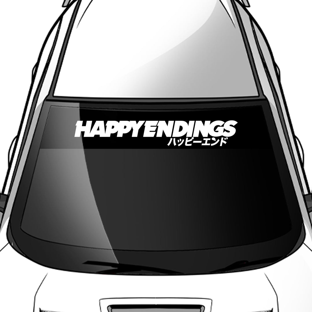 Banner - Block Windshield Edition 60" (Air Release) - Happy Endings - Automot...