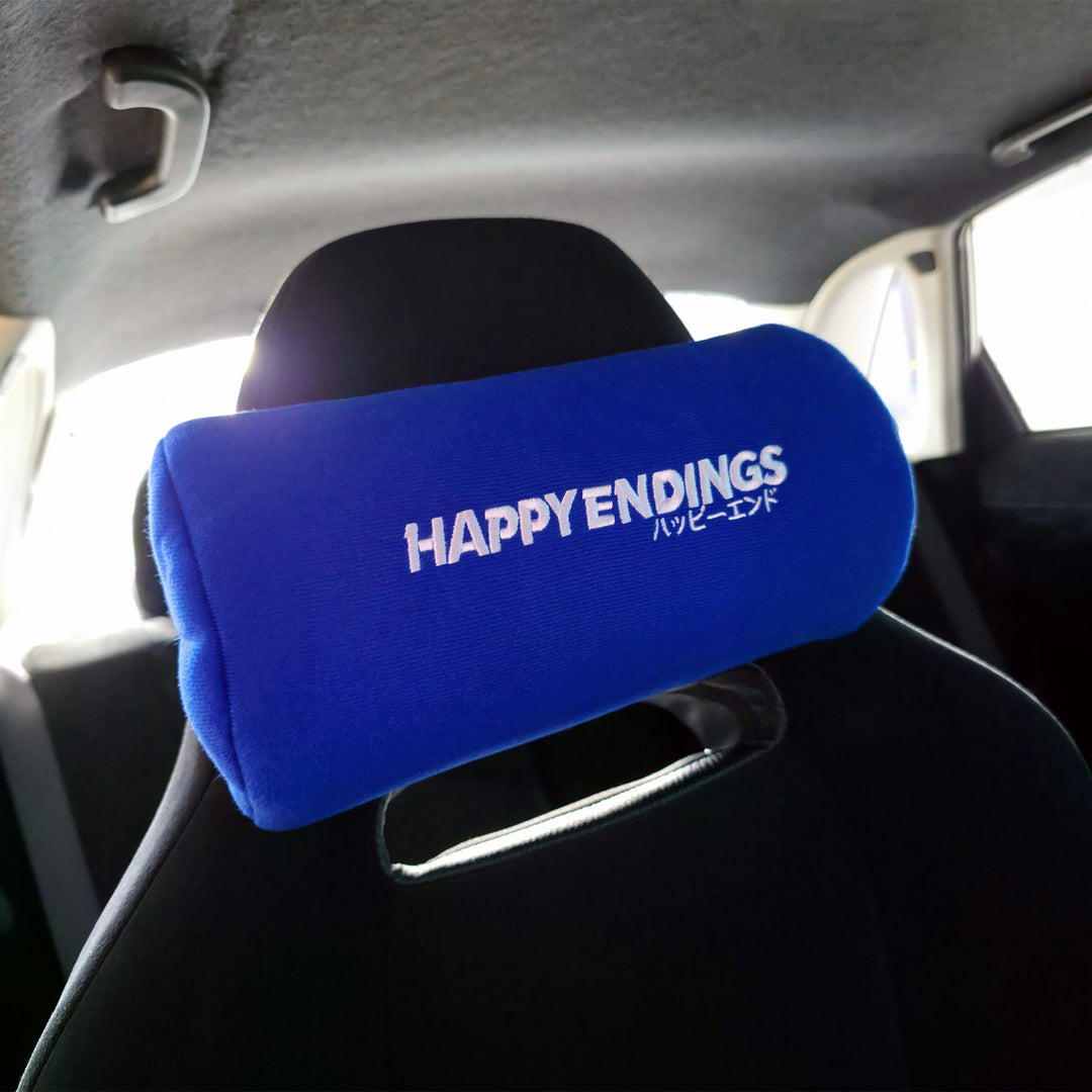 Headrest Pillow - Blue (Pair) - Happy Endings - Automotive & Lifestyle Brand