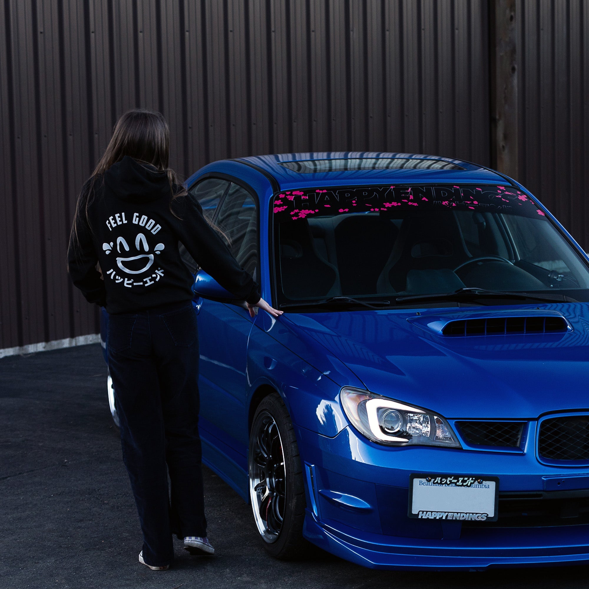 Hoodie - Big Smiles (Black) – Happy Endings