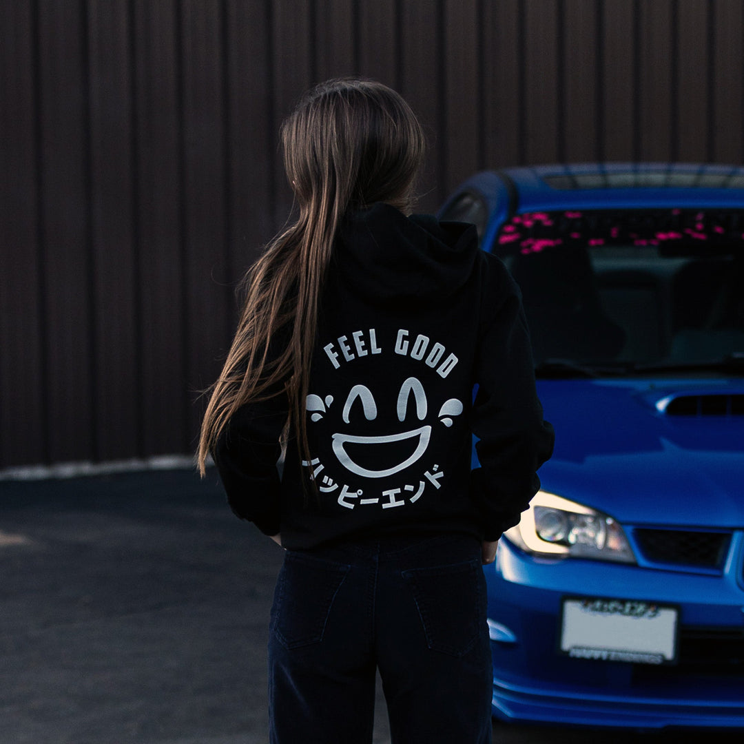 Hoodie - Big Smiles (Black) - Happy Endings - Automotive & Lifestyle Brand