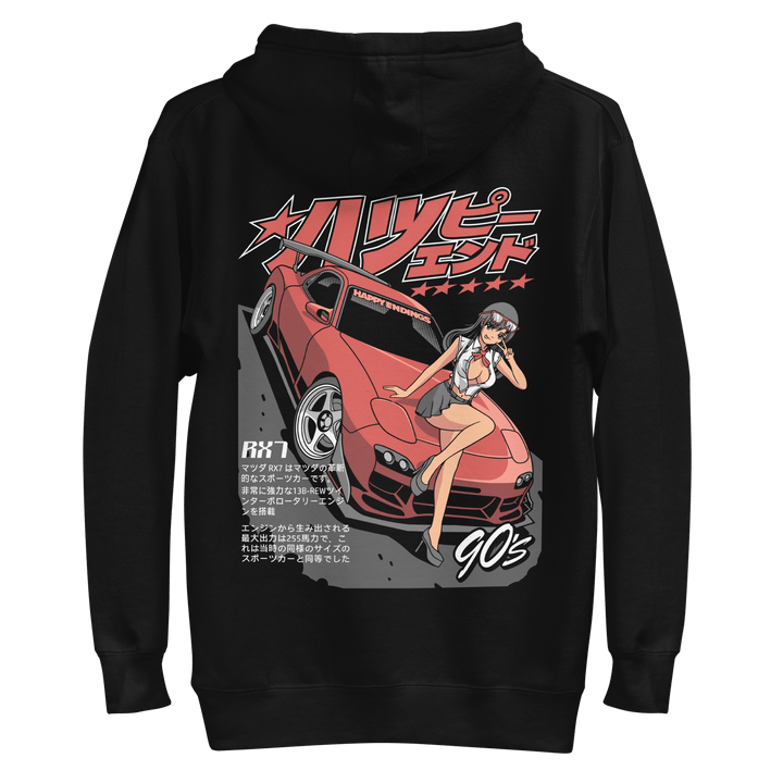 Hoodie - RX7 Hottie - Happy Endings - Automotive & Lifestyle Brand