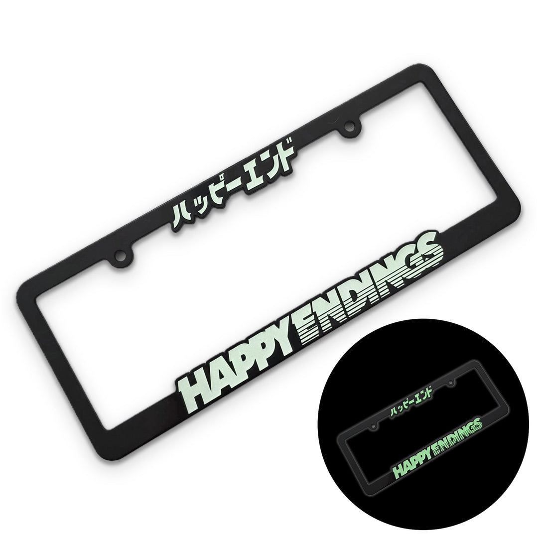 License Plate Frame - Glow in Dark (Australia Size) - Happy Endings - Automotive & Lifestyle Brand