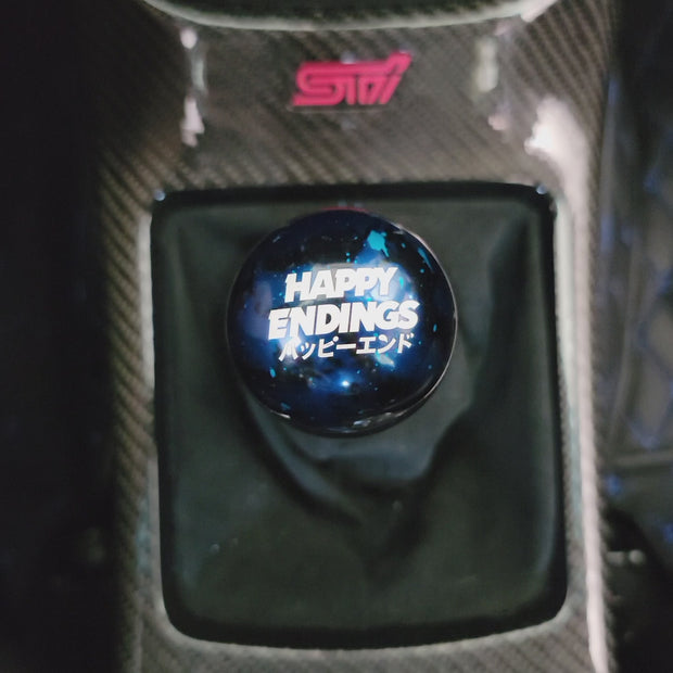 Blue Cosmic Space Shift Knob | Happy Endings