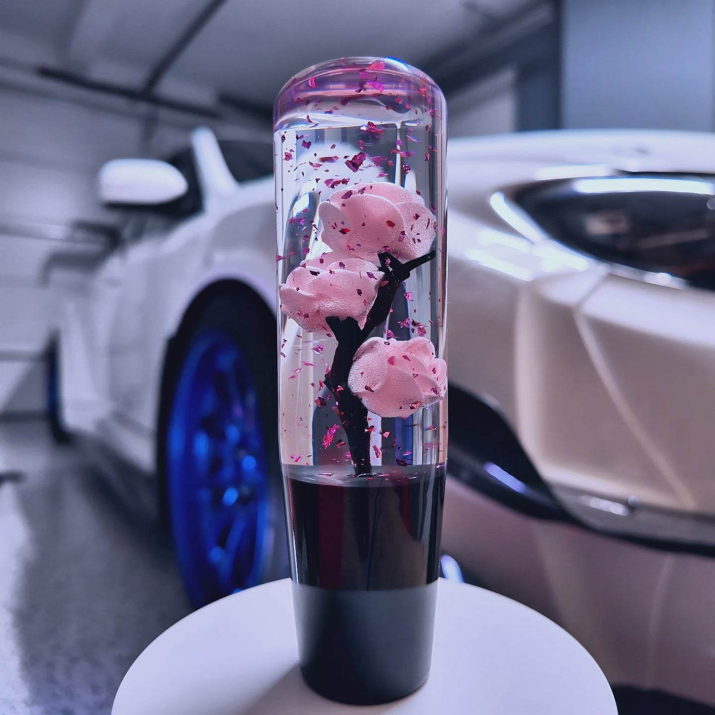 Shift Knob - Sparkling Roses (Pink) | Happy Endings