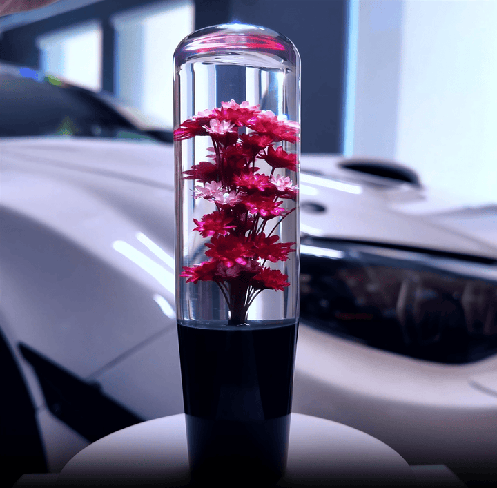 red flower shift knob 