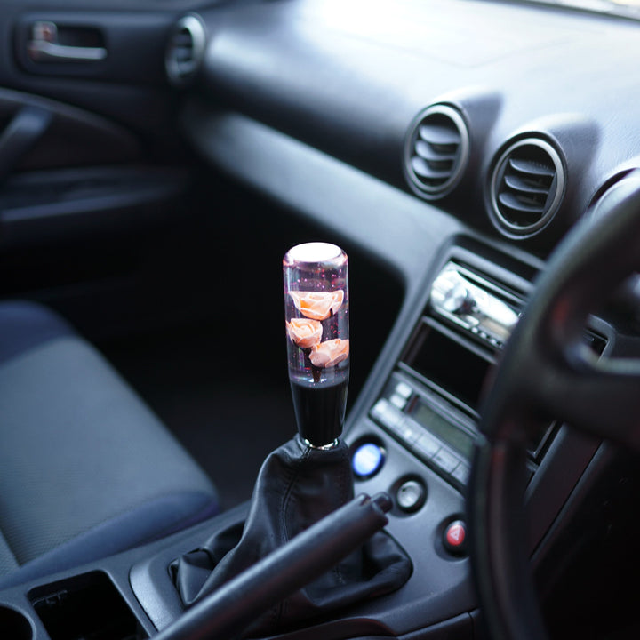 Shift Knob - Sparkling Roses (Peach) - Happy Endings - Automotive & Lifestyle Brand