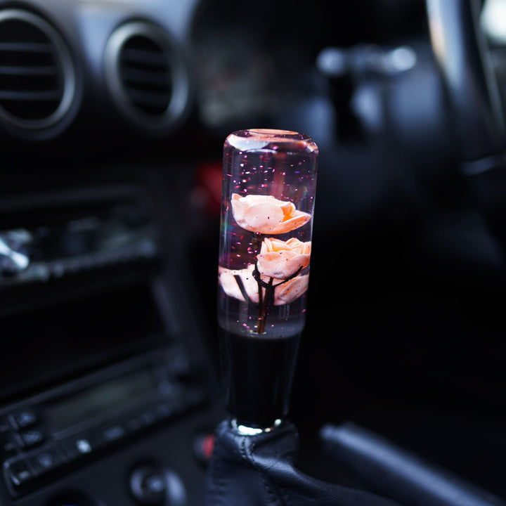 Shift Knob - Sparkling Roses (Peach) - Happy Endings - Automotive & Lifestyle Brand