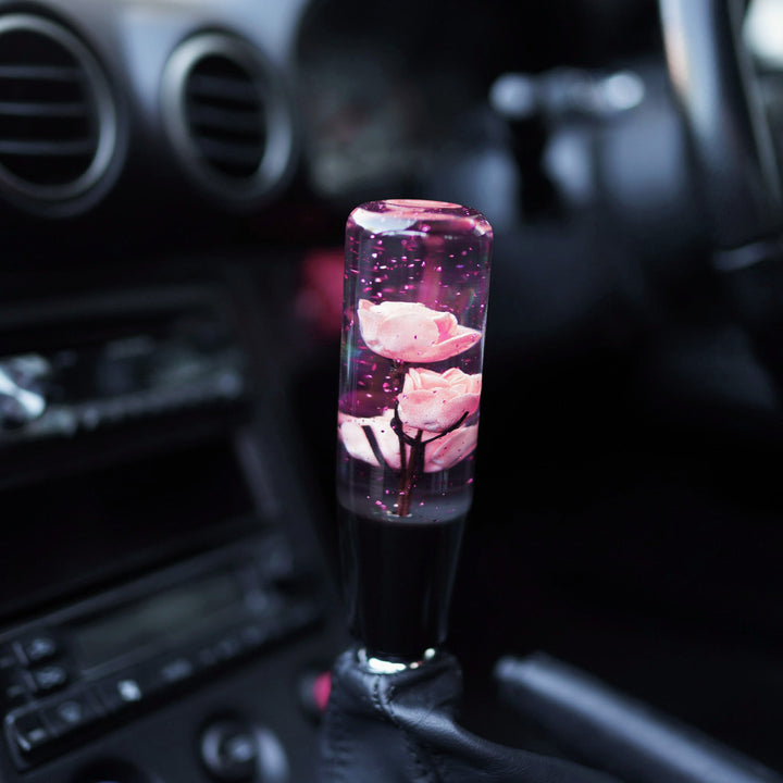 Shift Knob - Sparkling Roses (Pink) - Happy Endings - Automotive & Lifestyle Brand