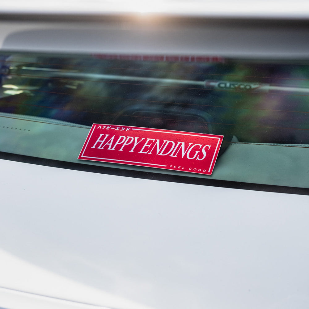 Sticker - Traditional (Red Oil Slick) - Happy Endings - Automotive & Lifestyle Brand