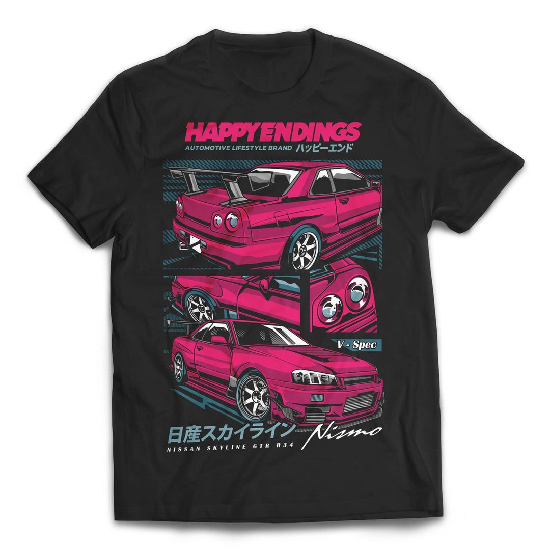 T-Shirt - R34 Dreams (Unisex) - Happy Endings - Automotive & Lifestyle Brand