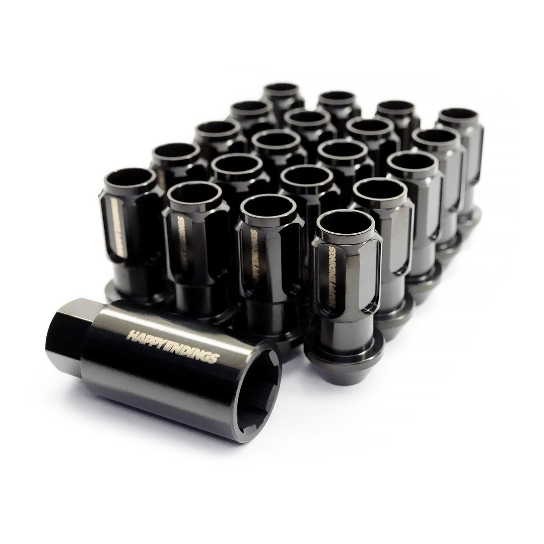 Happy Endings Titanium Lug Nuts | PVD Coated | M12x1.25 | Lightweight Aftermarket Wheel Nuts
