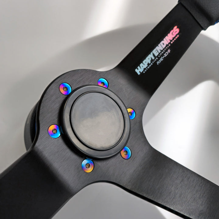 Titanium - Steering Wheel Bolts (Burnt) - Happy Endings - Automotive & Lifestyle Brand