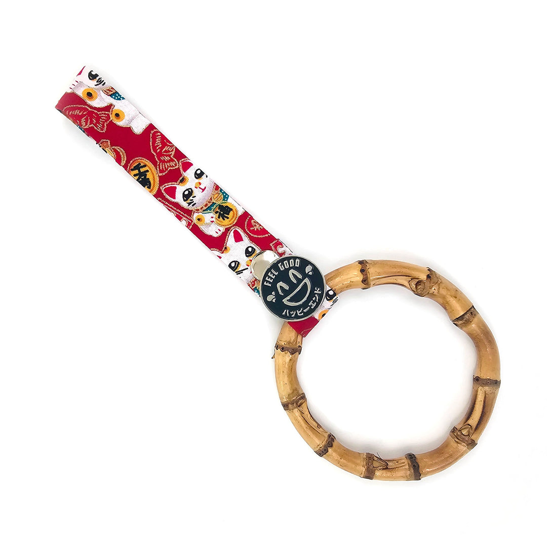 Tsurikawa - Bamboo (Lucky Cat Strap) - Happy Endings - Automotive & Lifestyle Brand
