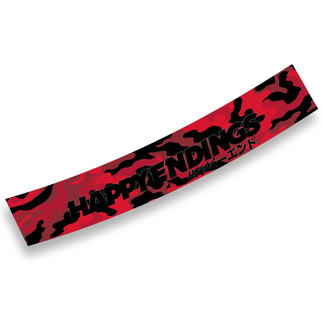 Windshield Banner - Camo Ghosted Red 60" (Air Release) - Happy Endings - Auto...