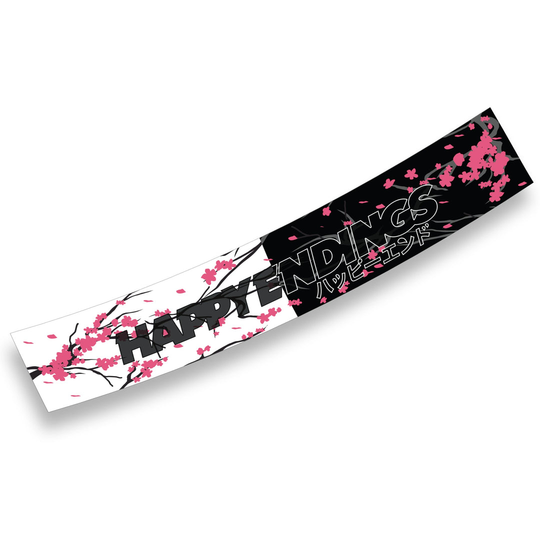 Windshield Banner - Cherry Blossoms 50/50 Edition 60" (Air Release) - Happy E...