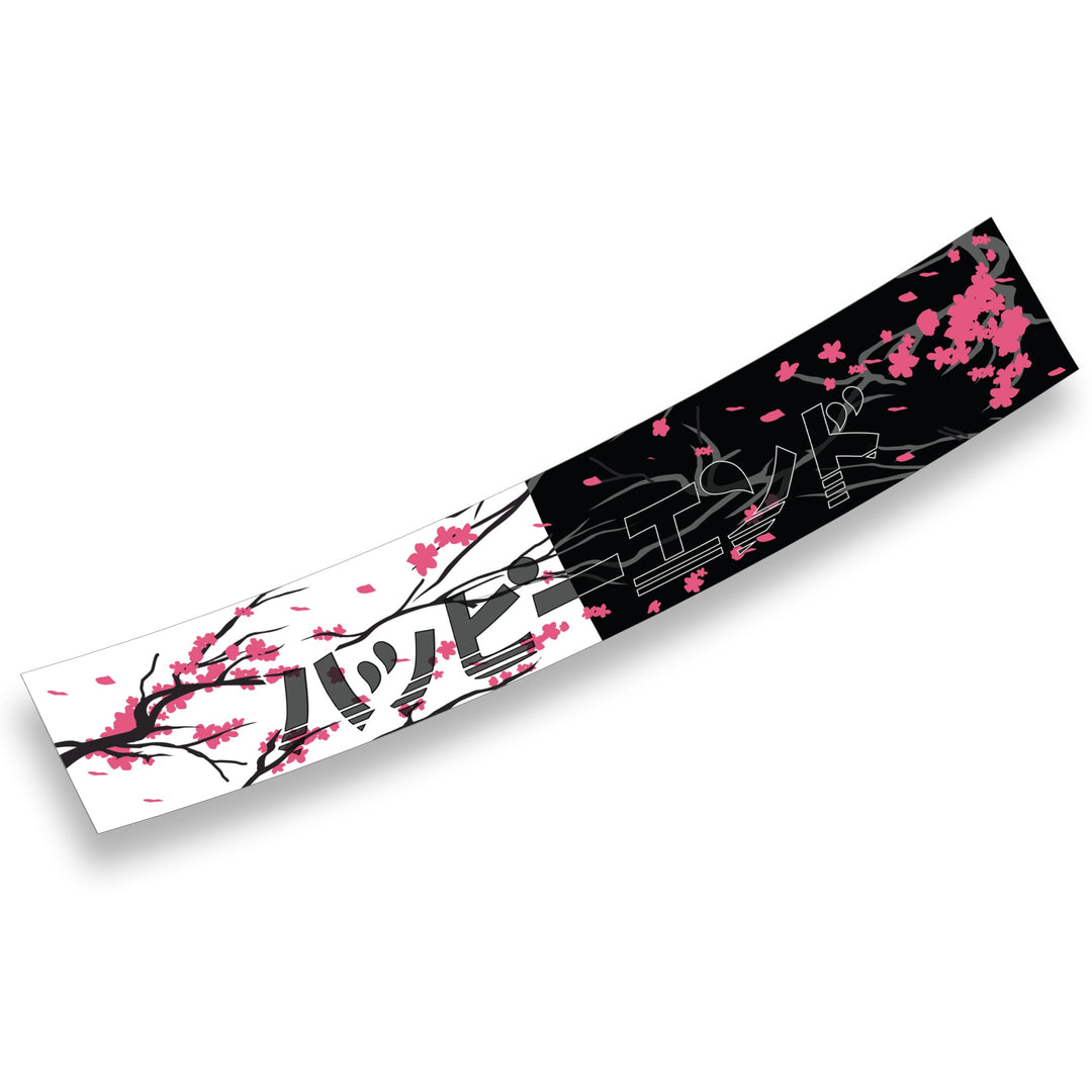 Windshield Banner - Cherry Blossoms 50/50 Japanese 60" (Air Release) - Happy ...
