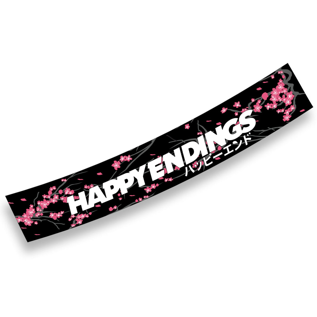 Windshield Banner - Cherry Blossoms Edition 60" (Air Release) - Happy Endings...