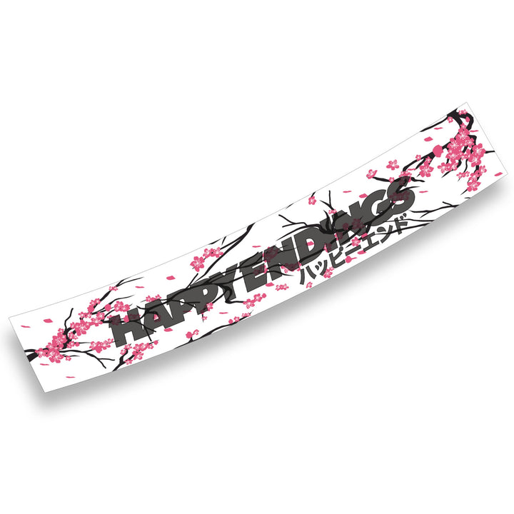 Windshield Banner - Cherry Blossoms Edition 60" (Air Release) - Happy Endings - Automotive & Lifestyle Brand