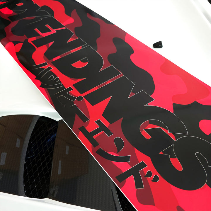 Windshield Banner - Cherry Blossoms Ghosted Red Edition 60" (Air Release) - Happy Endings - Automotive & Lifestyle Brand