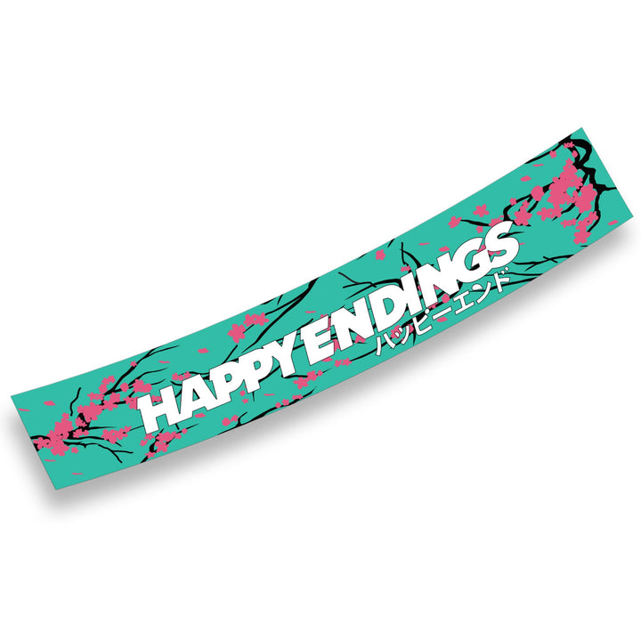 Windshield Banner - Cherry Blossoms Mint 60" (Air Release) - Happy Endings - Automotive & Lifestyle Brand