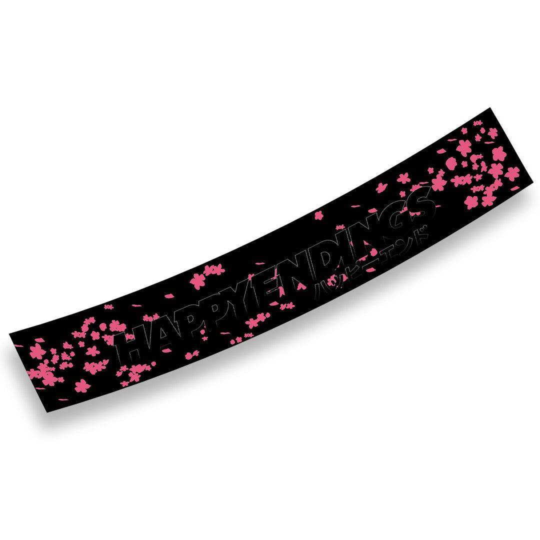 Windshield Banner - Ghosted Cherry Blossoms 60" (Air Release) - Happy Endings...