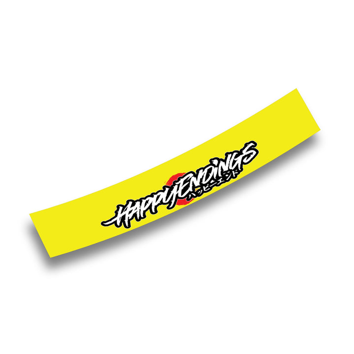 Windshield Banner - Happy Rising Sun 60" (Air Release) - Happy Endings - Automotive & Lifestyle Brand