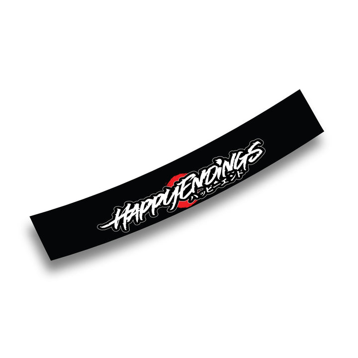 Windshield Banner - Happy Rising Sun 60" (Air Release) - Happy Endings - Automotive & Lifestyle Brand