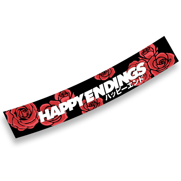 Windshield Banner - Red Roses Edition 60" (Air Release) - Happy Endings - Automotive & Lifestyle Brand