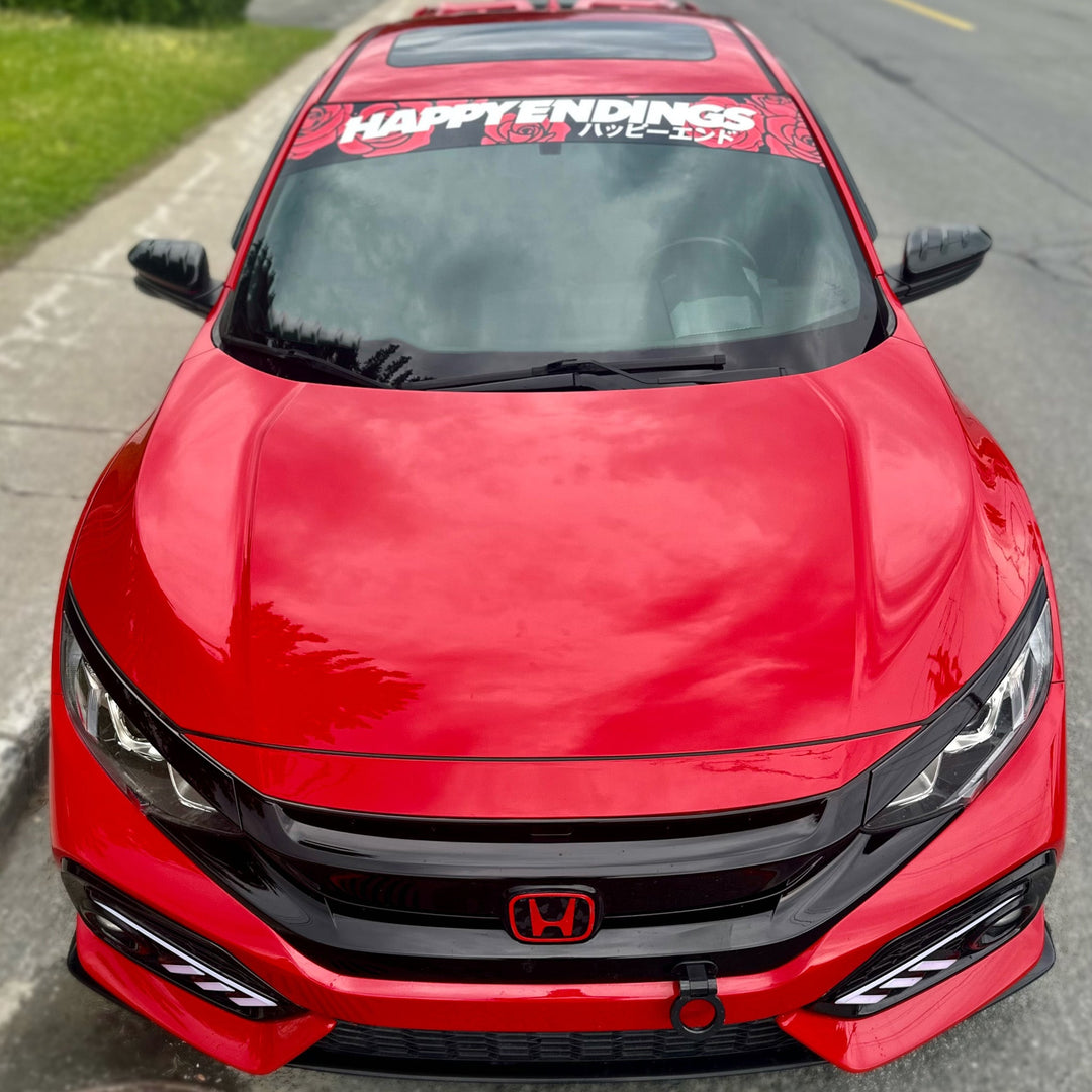 Windshield Banner - Red Roses Edition 60" (Air Release) - Happy Endings - Automotive & Lifestyle Brand