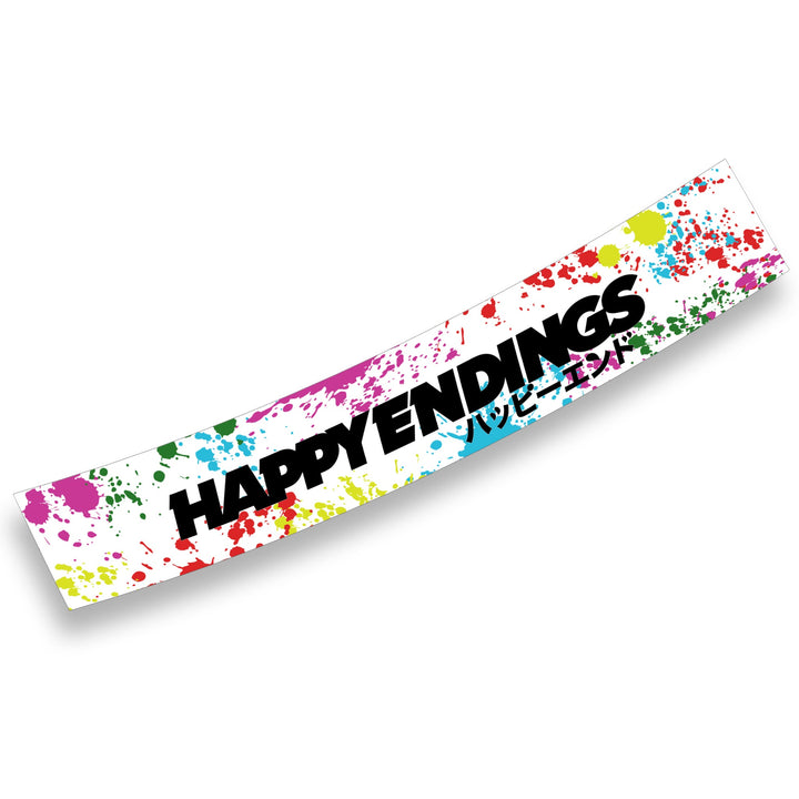 Windshield Banner - Splatter Edition 60" (Air Release) - Happy Endings - Automotive & Lifestyle Brand
