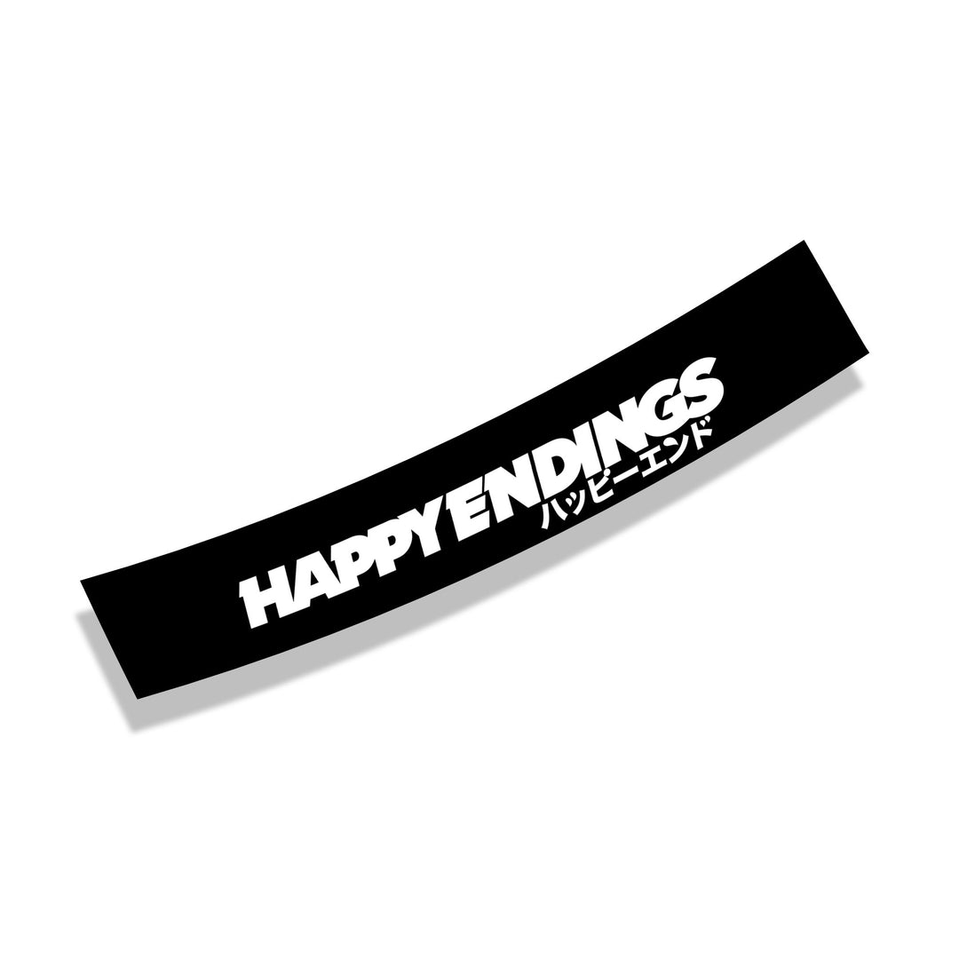 Windshield Banner - Block Edition 60" (Air Release) - Happy Endings - Automotive & Lifestyle Brand