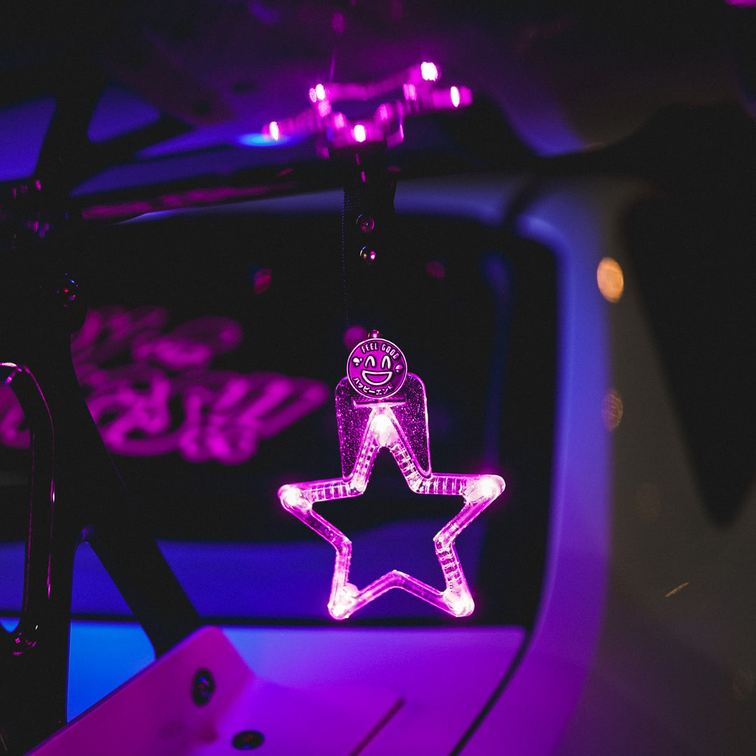 Tsurikawa - Pink LED Star (Black Strap)