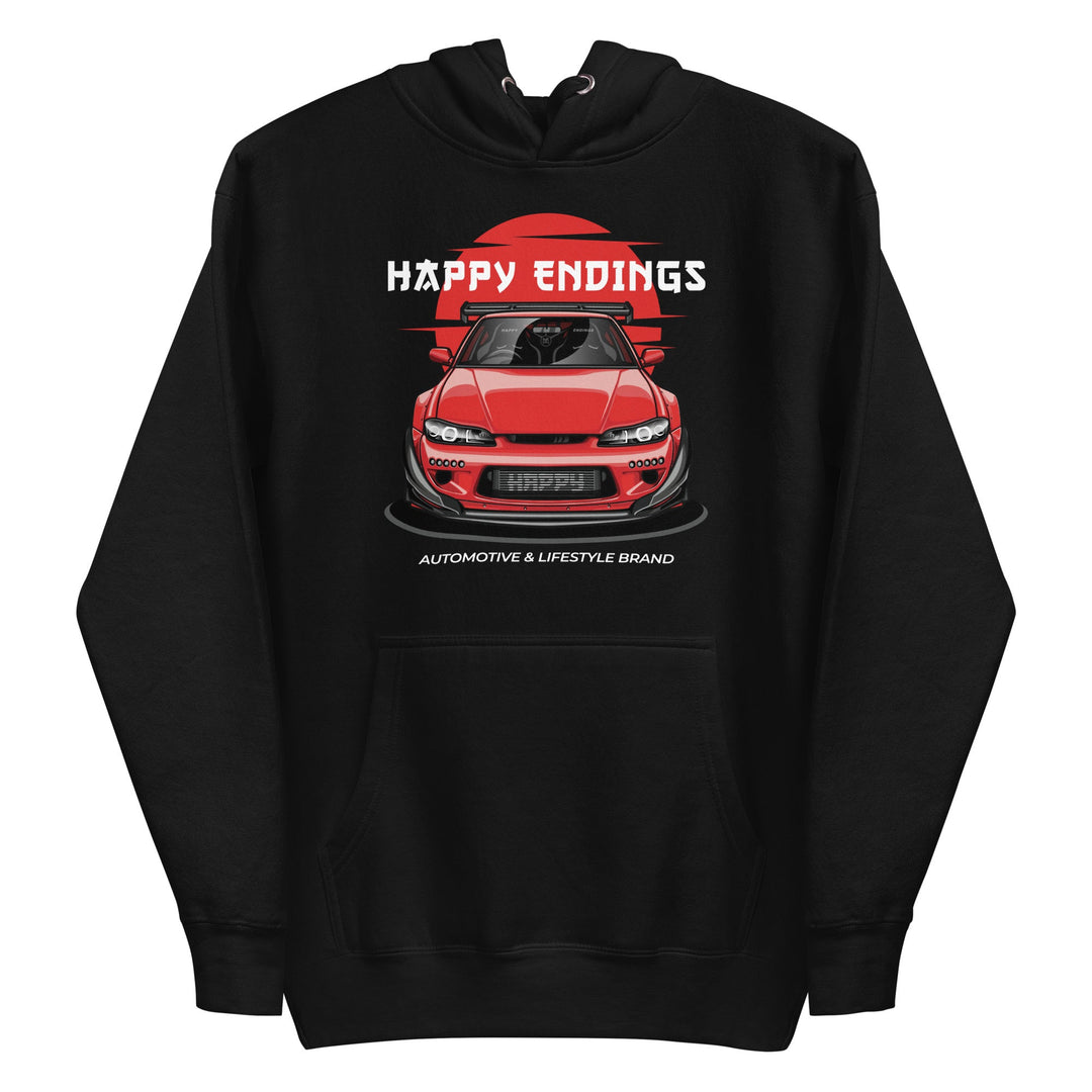 Hoodie - Red Sun Silvia - Happy Endings - Automotive & Lifestyle Brand
