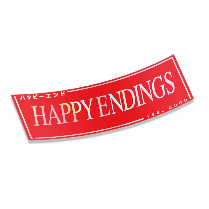 Sticker - Traditional (Red Oil Slick) - Happy Endings - Automotive & Lifestyle Brand